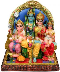 Shiva Family with Kartikeya 6.5"